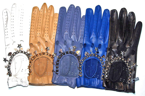 True Leather Jewel Gloves - Guanti Gioiello in